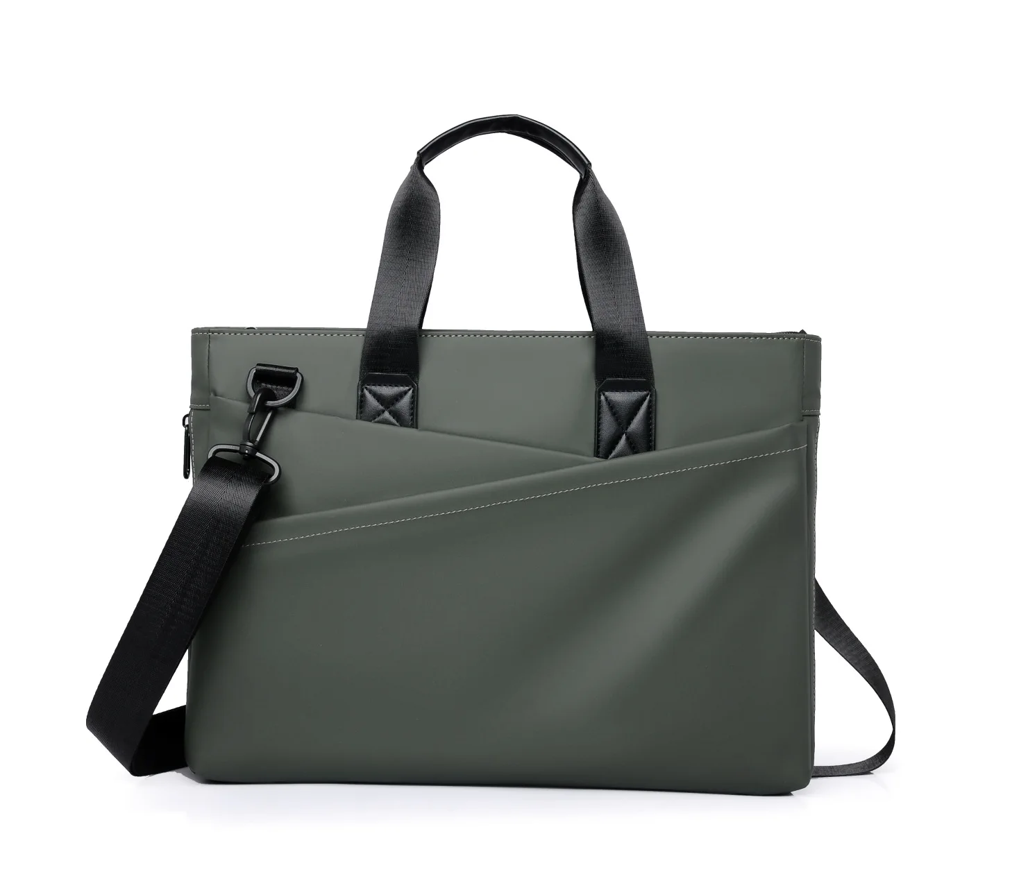 Men Functional Tote Bag Waterproof Nylon Briefcase Handbag Male Casual Crossbody Shoulder Pack With Diagonal Flap For Work