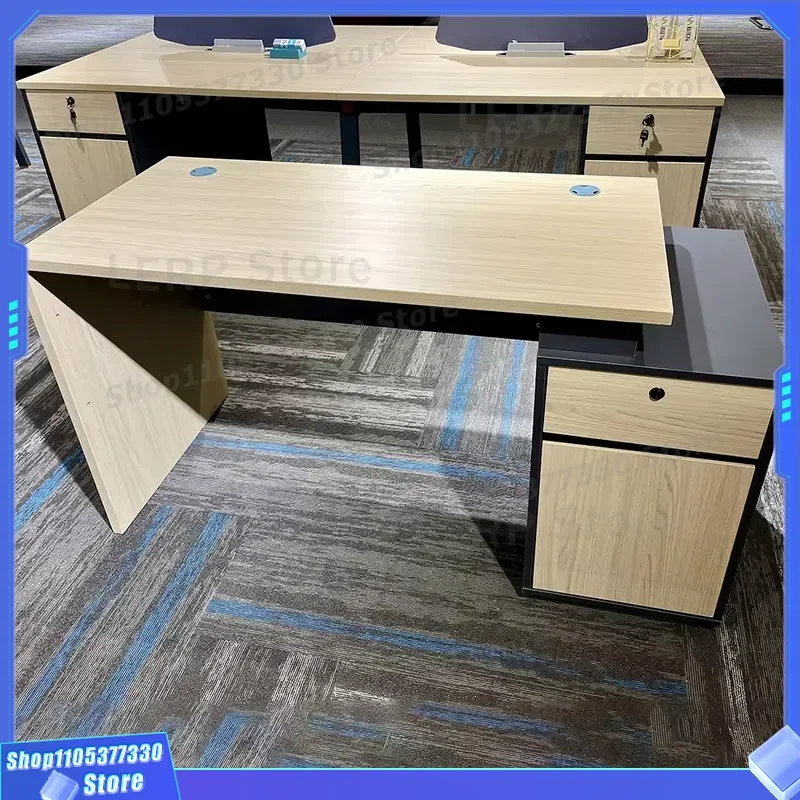 Genova Modern 1.2m Modular Wooden Desk with Locked Drawer for Home Office Computer Workstation Commercial Use 5 Year Warranty