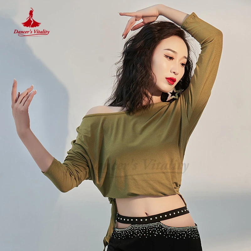 Belly Dance Top 2022 Autumn and Winter New Long Sleeve Training Shirt Tops Women\'s Oriental Dance Tops Group Dress