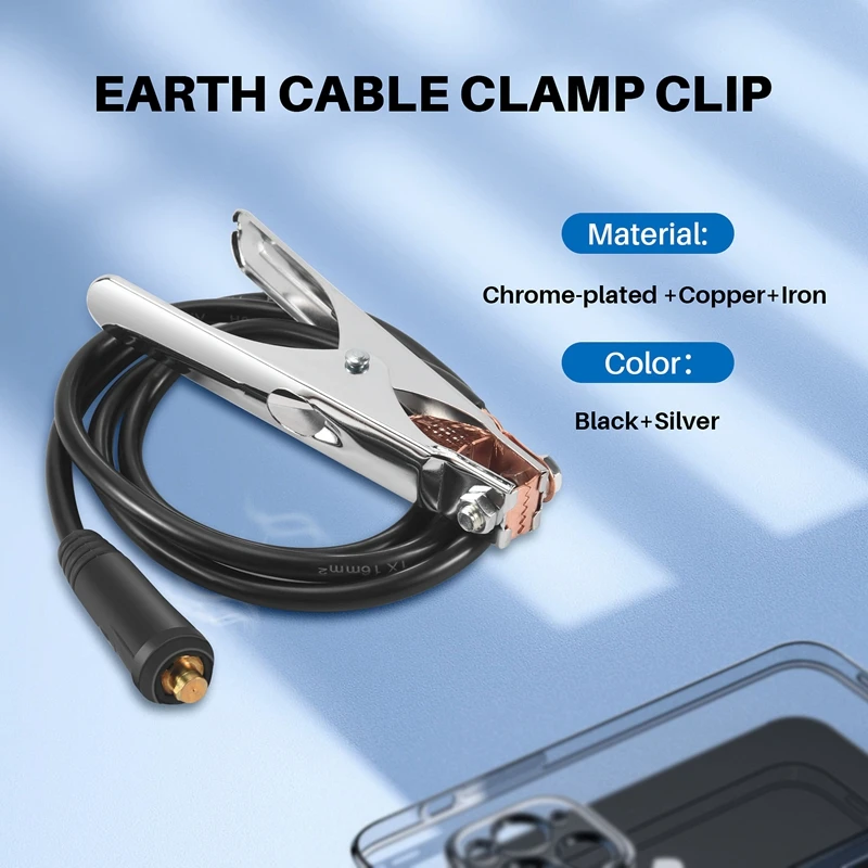 300a clipe de braçadeira de cabo de terra de soldagem à terra para soldador de arco mig tig 1.5m/cabo 10-25 plug suporte de solda fonte de solda para