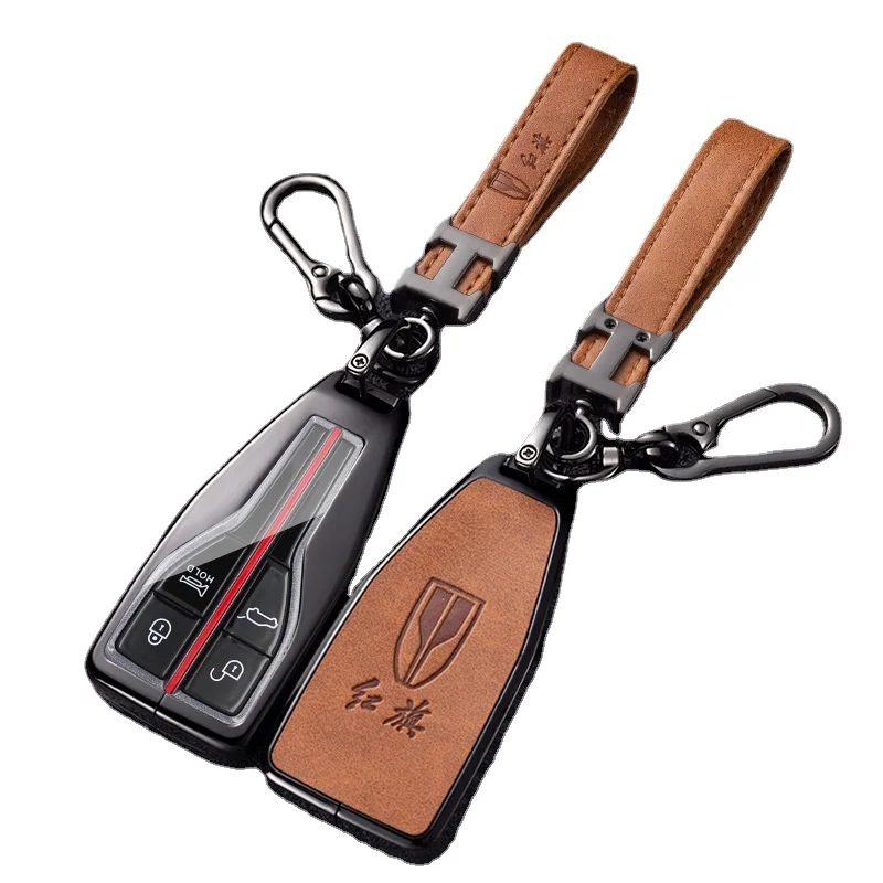 For Hongqi hs5 hs7 2022 High end personalized metal key set car keychain