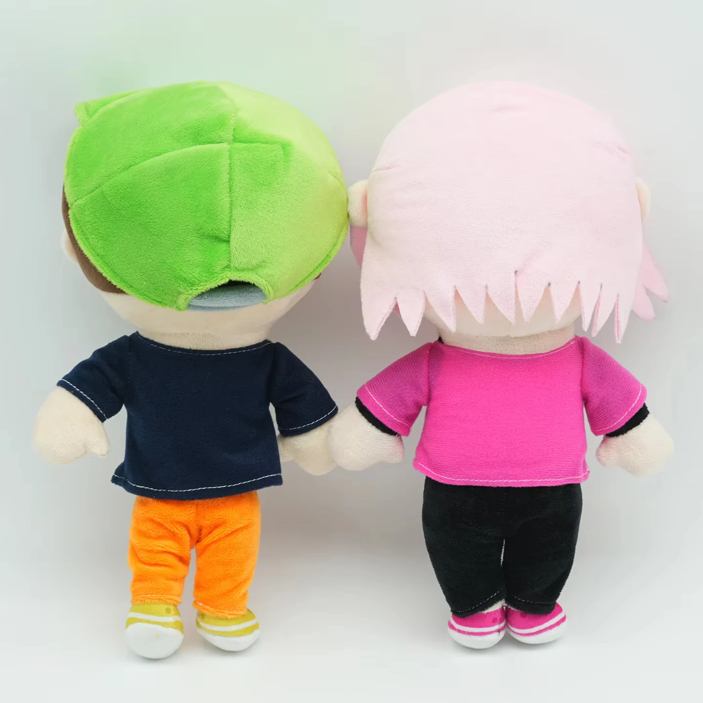 30CM New Alina and Bruno Plush Toy Cartoon Pink T-shirt Stuffed Doll Two-Partner Plushie Fans Gifts