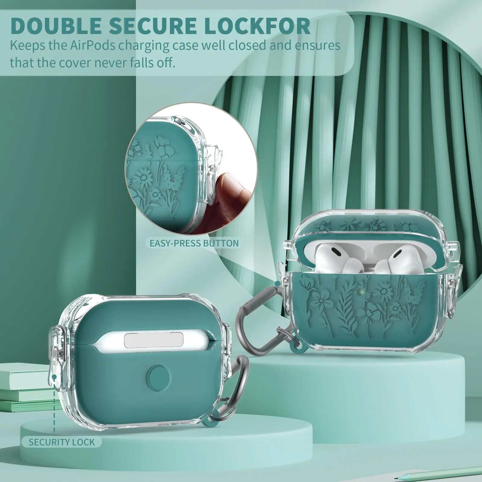 เคสลายสีม่วงสำหรับ Apple airpods ฝาครอบ Pro2เคสหูฟัง airpods Pro เคสป้องกันสำหรับ Air pods Pro พร้อมพวงกุญแจ