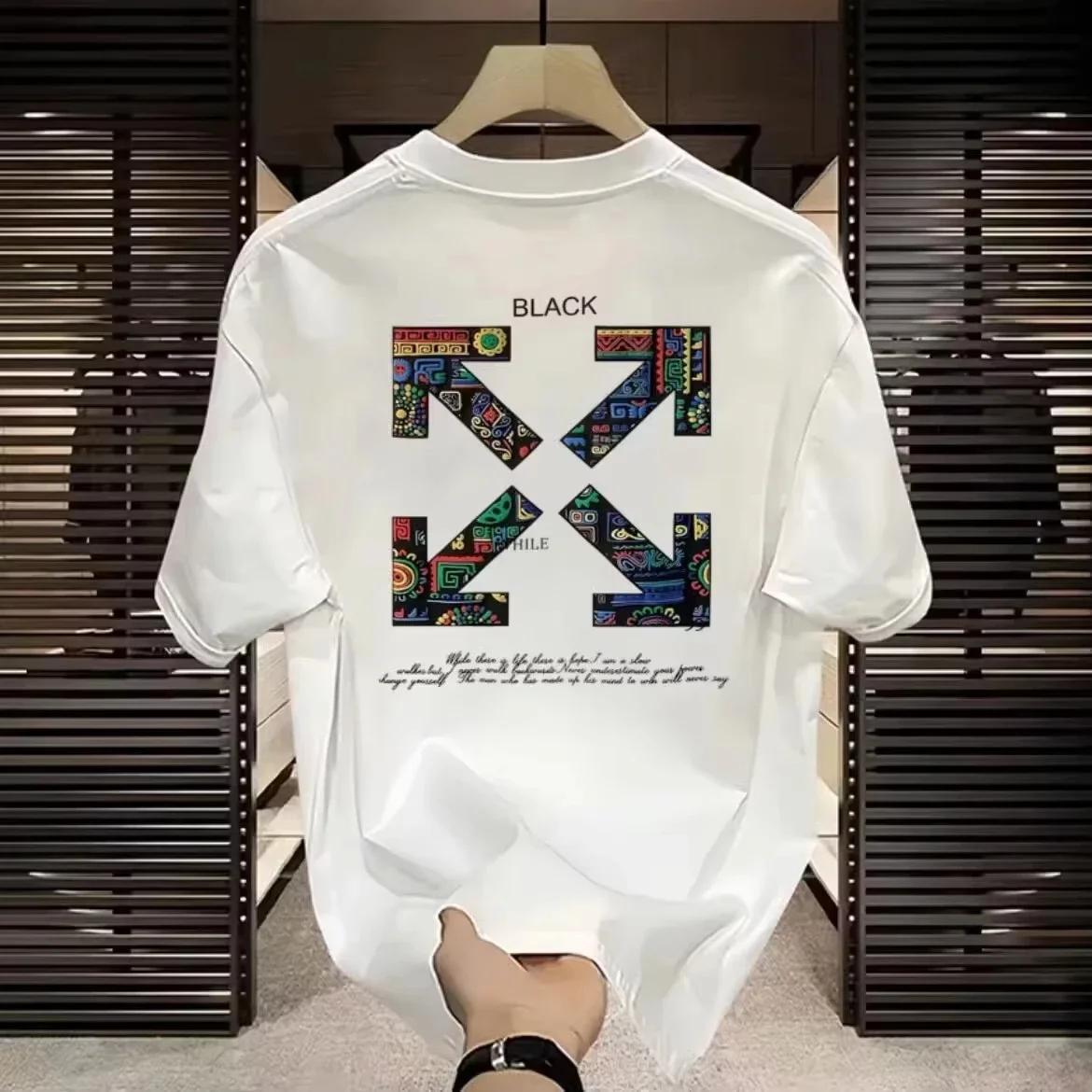 2026 Fashion Street High-Quality Flower Patterned Men's and Women's T-Shirts - Loose Fit,  Short Sleeves