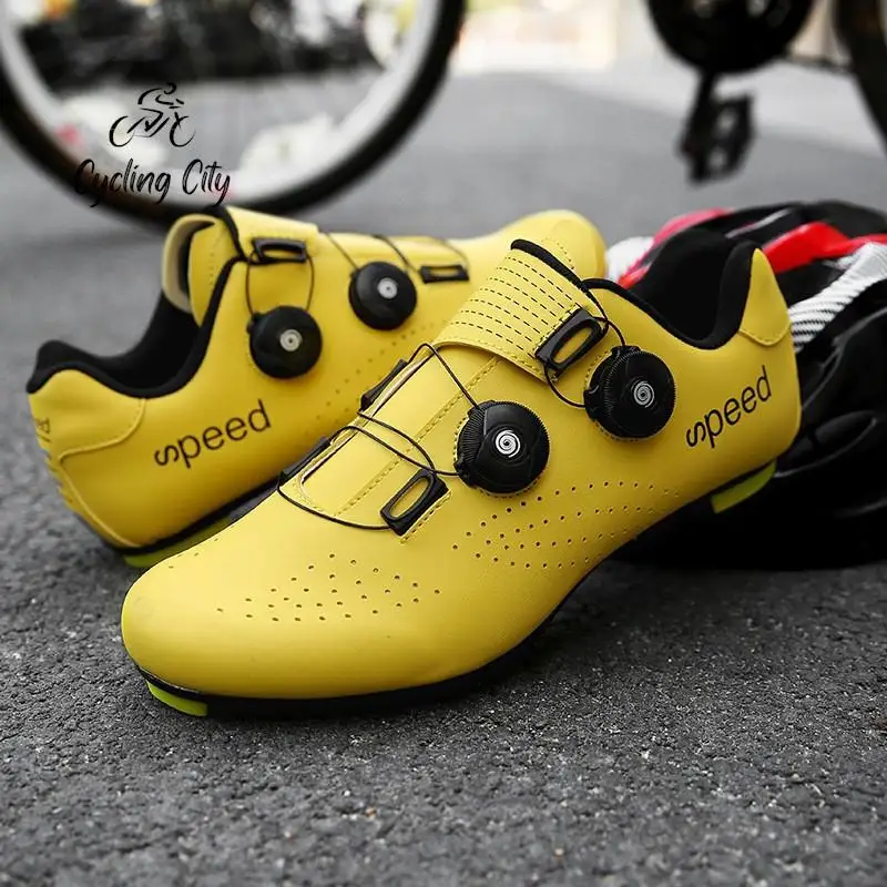 Cycling City With Lock Cycling Shoes Lock Shoes Bicycle Sports Shoes Lockless Mountain Biking Shoes Adult Road Cycling Shoes