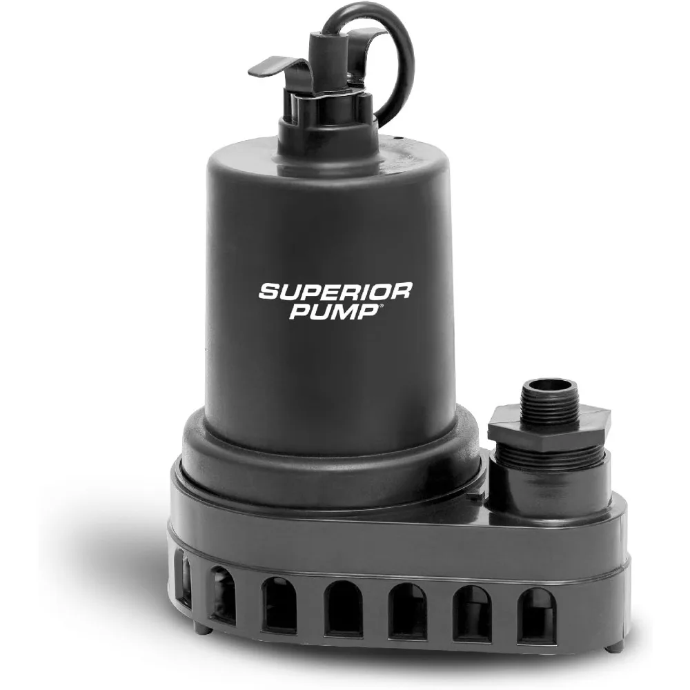 

91570 3300GPH Thermoplastic Submersible Utility Pump with 10-Foot Cord, 1/2