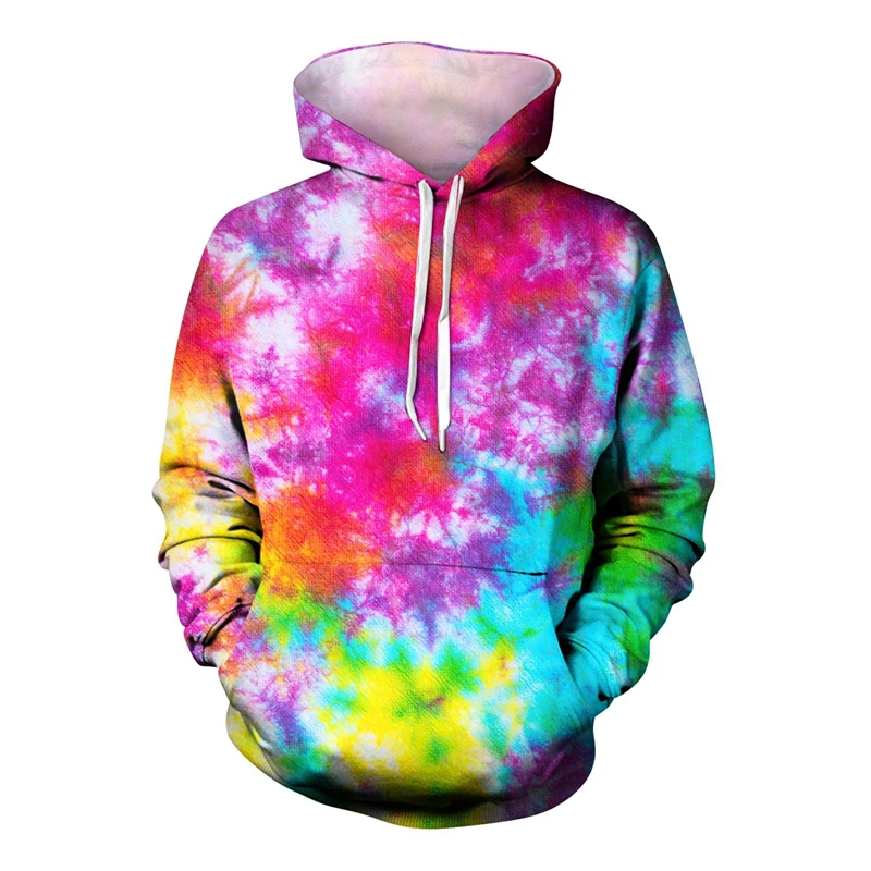 

Colorful Tie Dye Pattern 3D Printed Hoodies Women Men Fashion Personality Oversized Pullovers Y2k Harajuku Sweatshirts Kids Tops