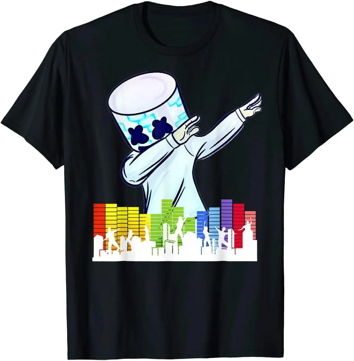 All I Want for Christmas is Marshmallow DJ Dance Love Mello T-shirt High Quality 100%Cotton Short Sleeve