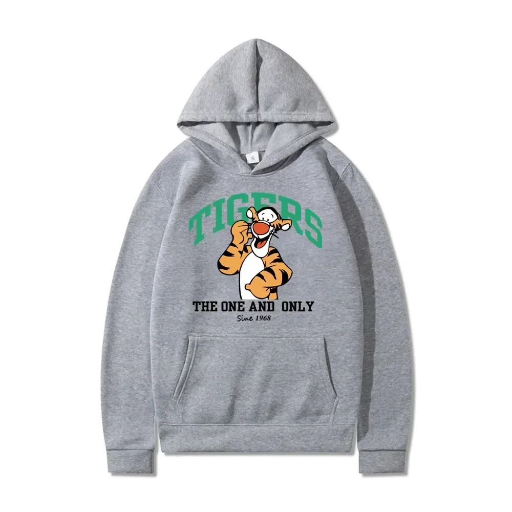 Disney Sweater Tigger Cartoon Print Sweater Loose Men\'s and Women\'s Students Hoodies Women Streetwear Women