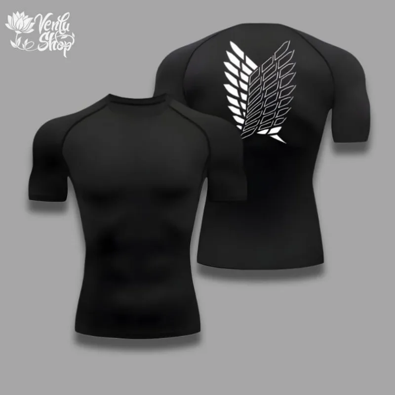AOT، Levi Ackerman، Attack on Titan، Anime، Jam، Compressor، Muscleshirt، Merch، ملابس اللياقة البدنية، Animeshirt، Sport #3