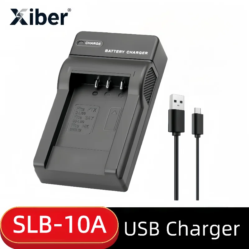 

Xiber SLB-10A SLB-11A Camera Battery USB Charger for Samsung EX2F WB150F WB250F WB350F WB750 WB800F WB500 WB550 HZ10
