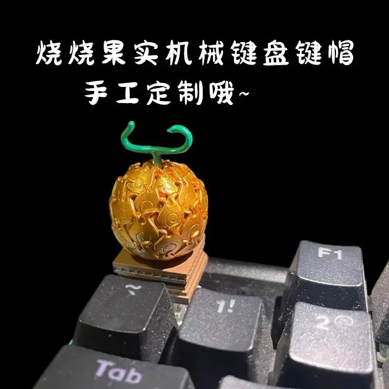 One Piece Devil Fruit Keycaps Creative High Beauty Rubber Burnt Mechanical Keyboard Personalized Keycaps Transparent Gift