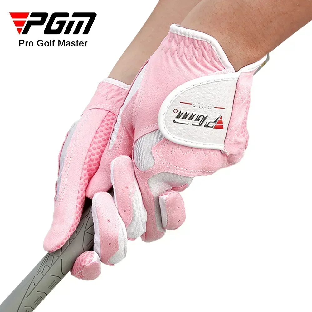

PGM Golf Gloves Women's Golf Ball Microfiber Fabric With Non Slip Particle Gloves