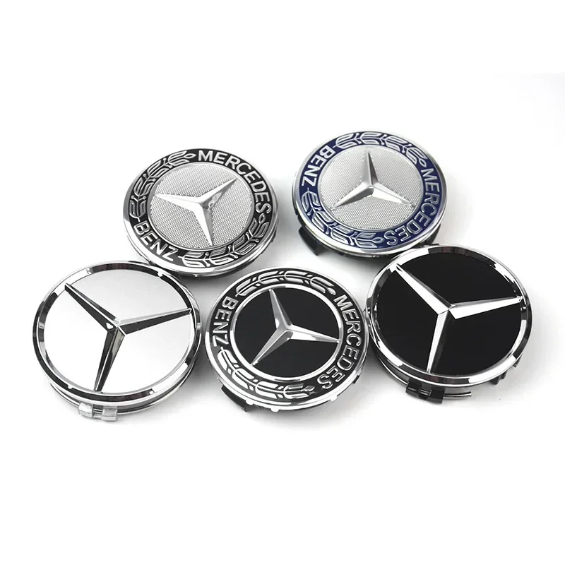 

4 шт. 75 мм для Mercedes, центральные колпаки для колес автомобиля W203 W204 W205 W212 W213 W222 W223 X253 W176 W177 W117 C118 W166 W167 Аксессуары
