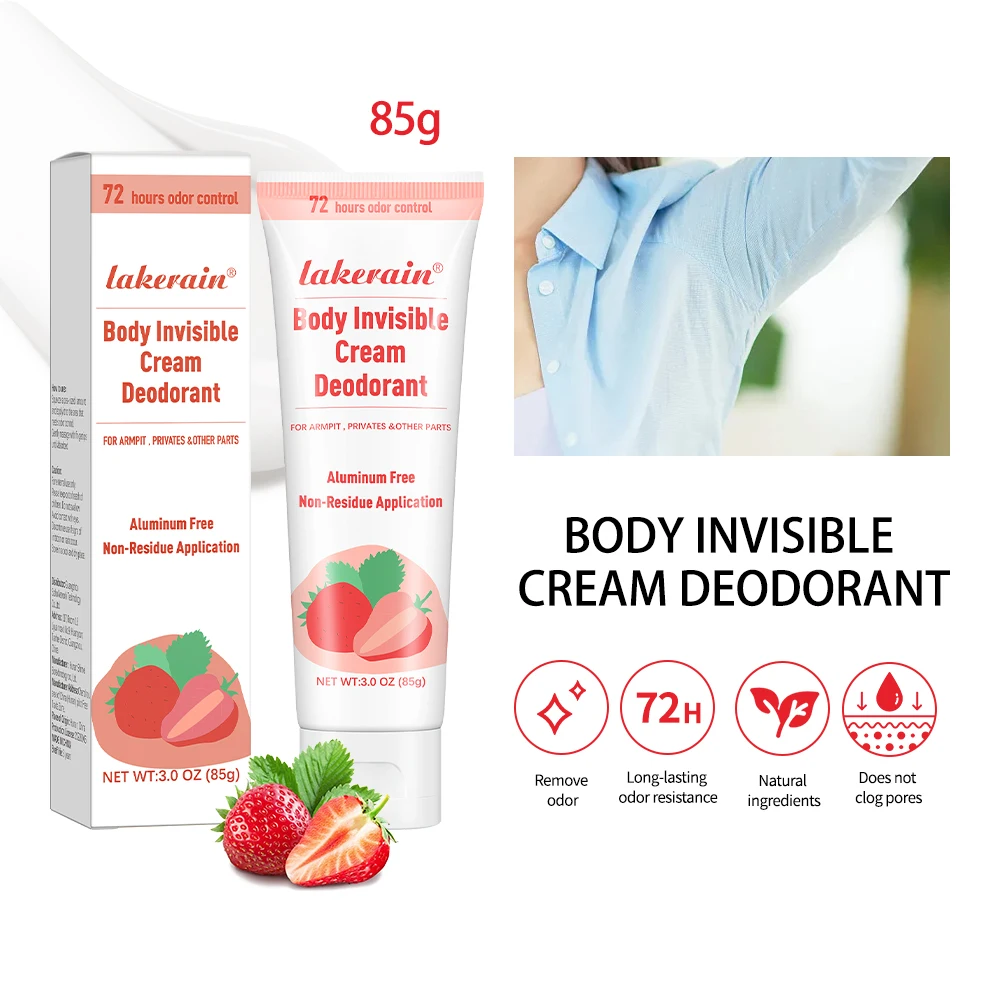 

Body Invisible Cream Deodorant Women's 72 Hour Odor Control Odor All Day Female Deodorant Multiple Scents 85ml Body Deodorant