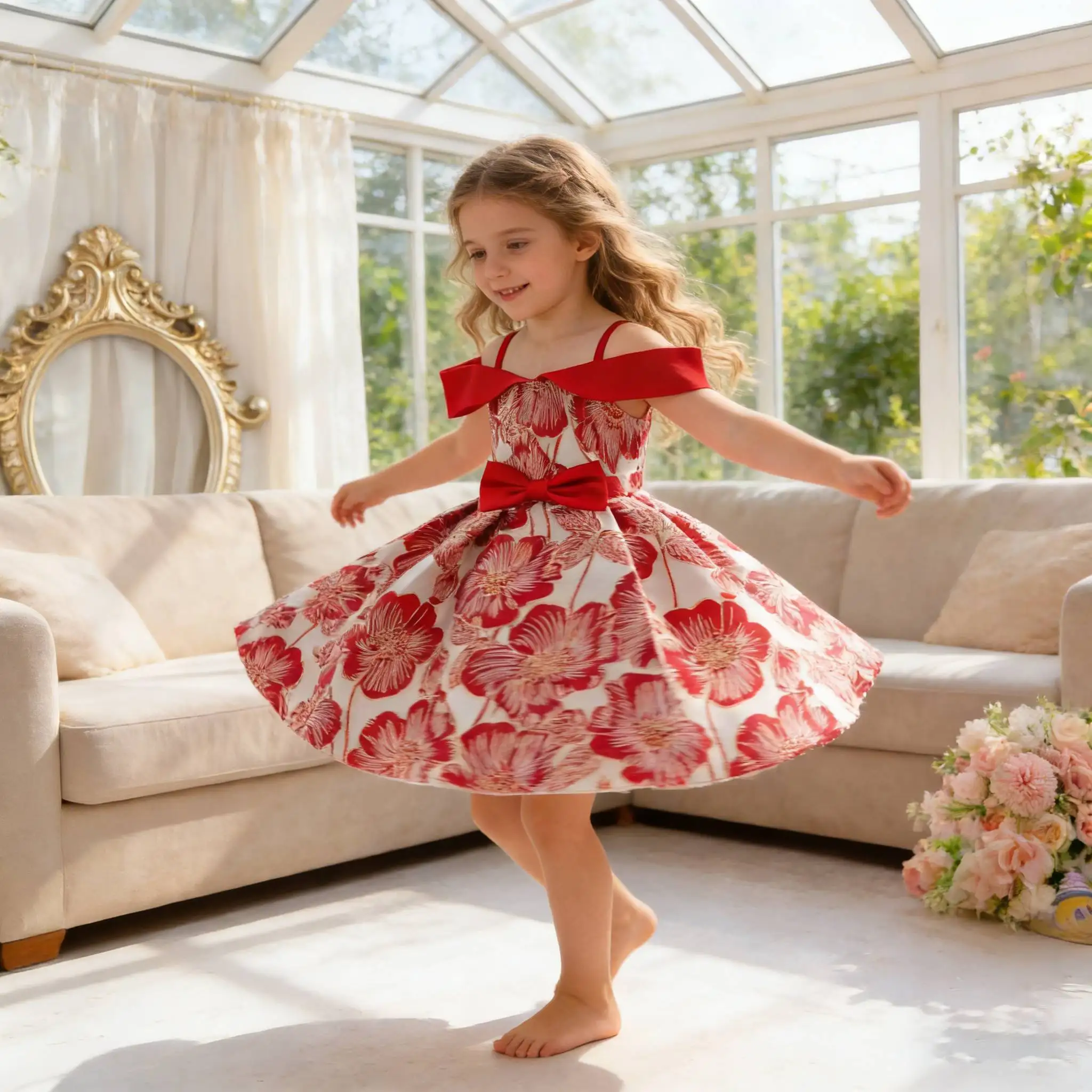 

Нарядные платья для девочек: розовые бальные платья, комплекты 2026 года, детская одежда, вышитые цветами, для свадьбы, торжественных мероприятий, вечерние платья, платья принцессы