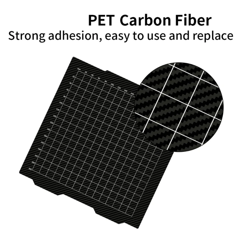 F3KE PET/PEI 3D Printing Steel Bed Build Plate for XL 365X365mm Smooth and Textured Double Sides for Quality Prints