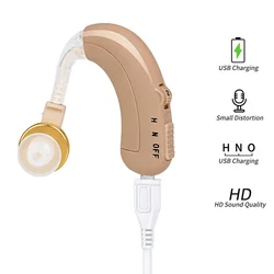 Mini Ear Hearing Amplifier Rechargeable Hearing Aids Adjustable Tone Hearing Aid Device Sound Amplifier for Elderly Hearing Loss