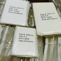 100pcs/set Various Sizes Transparent Card Sleeves Magic Card Game Tarot  Poker Cards Protector  Card Sleeves