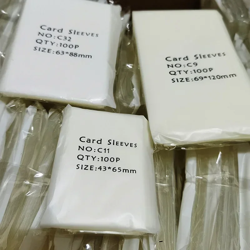 100pcs/set Various Sizes Transparent Card Sleeves Magic Card Game Tarot  Poker Cards Protector  Card Sleeves