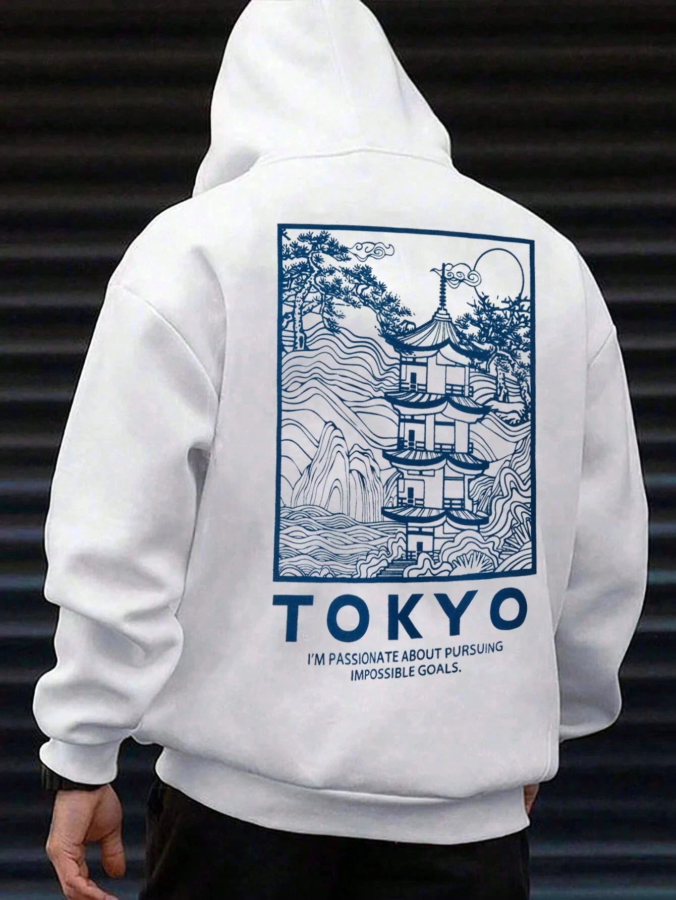 Tokyo I Am apasionado sobre la búsqueda de objetivos imposible sudadera para hombre cuello redondo Jersey suelto otoño Top ropa de lana cálida