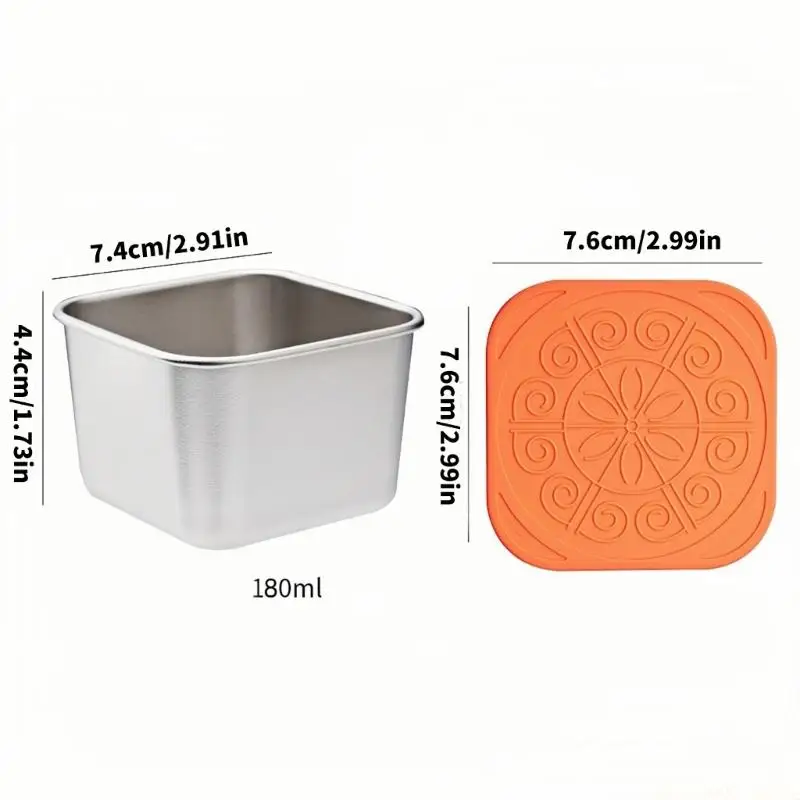 QX2E 6 Durable Metal Condiment Holders 180ml Spill Proof Gentle Lid