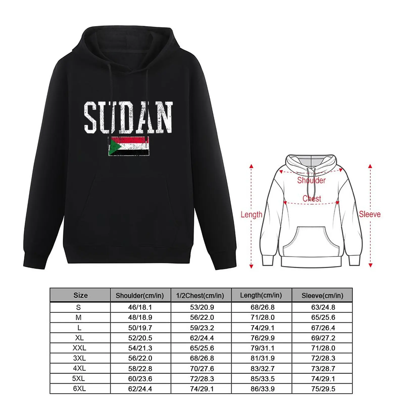 Men Women Hoodies Sudan Flag Sudanese Country Map Hoodie Pullover Hooded Hip Hop Sweatshirt Cotton Unisex