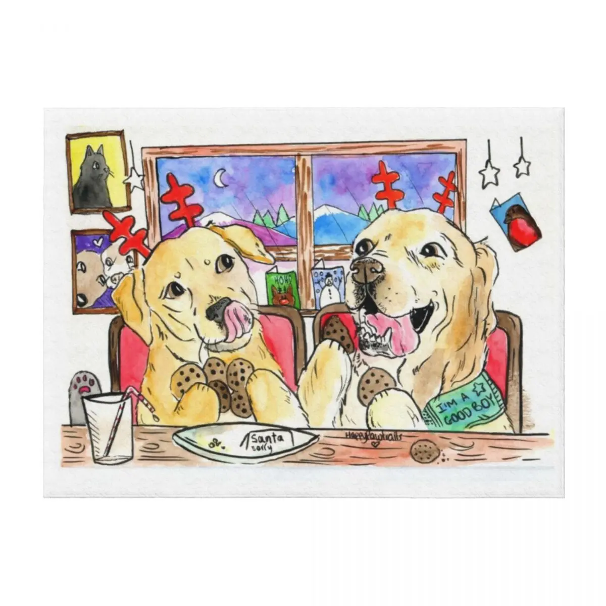

Reksio and Jethro Christmas Day Throw Blanket Beautifuls Luxury Thicken Thermals For Travel Custom Blankets