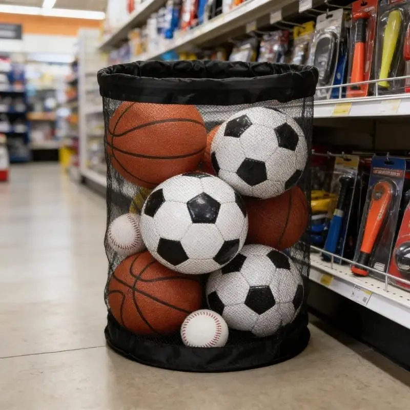 

652F сумка для хранения мячей, корзина для мячей, корзина для мячей, рукав для органайзера для спортивного инвентаря в помещении