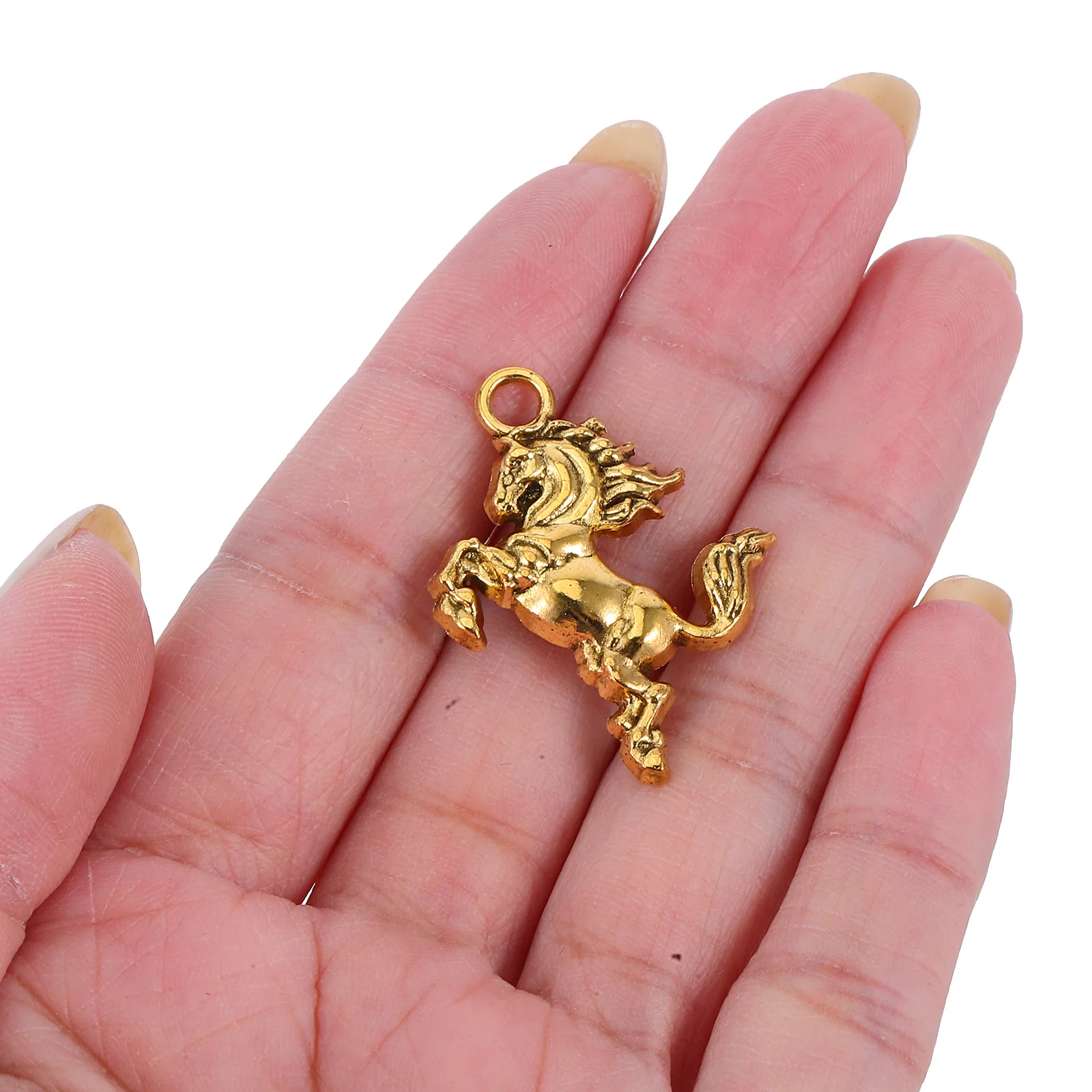 

60 Pcs Zodiac Horse Pendant Necklace Charm 2026 Charms Dangle Animal Earrings Year of