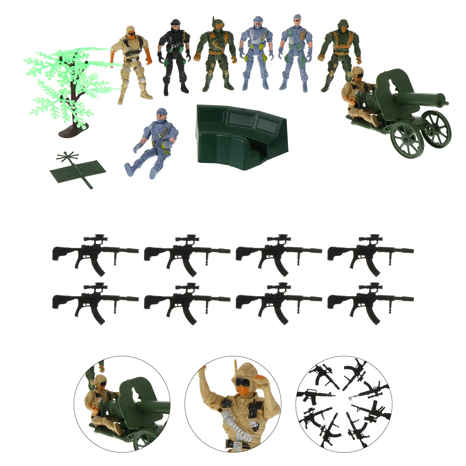

19 Pcs/1 Soldier Model Plastic Toy Soldiers Simulation Toys Models Set