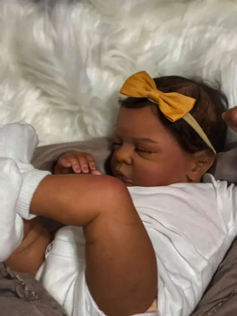 19 นิ้ว Romy ผิวผิวนุ่ม Body Sleeping ตุ๊กตาเด็กทารก Reborn เหมือนจริงหลายชั้นภาพวาดผิวด้วยมือรากผม