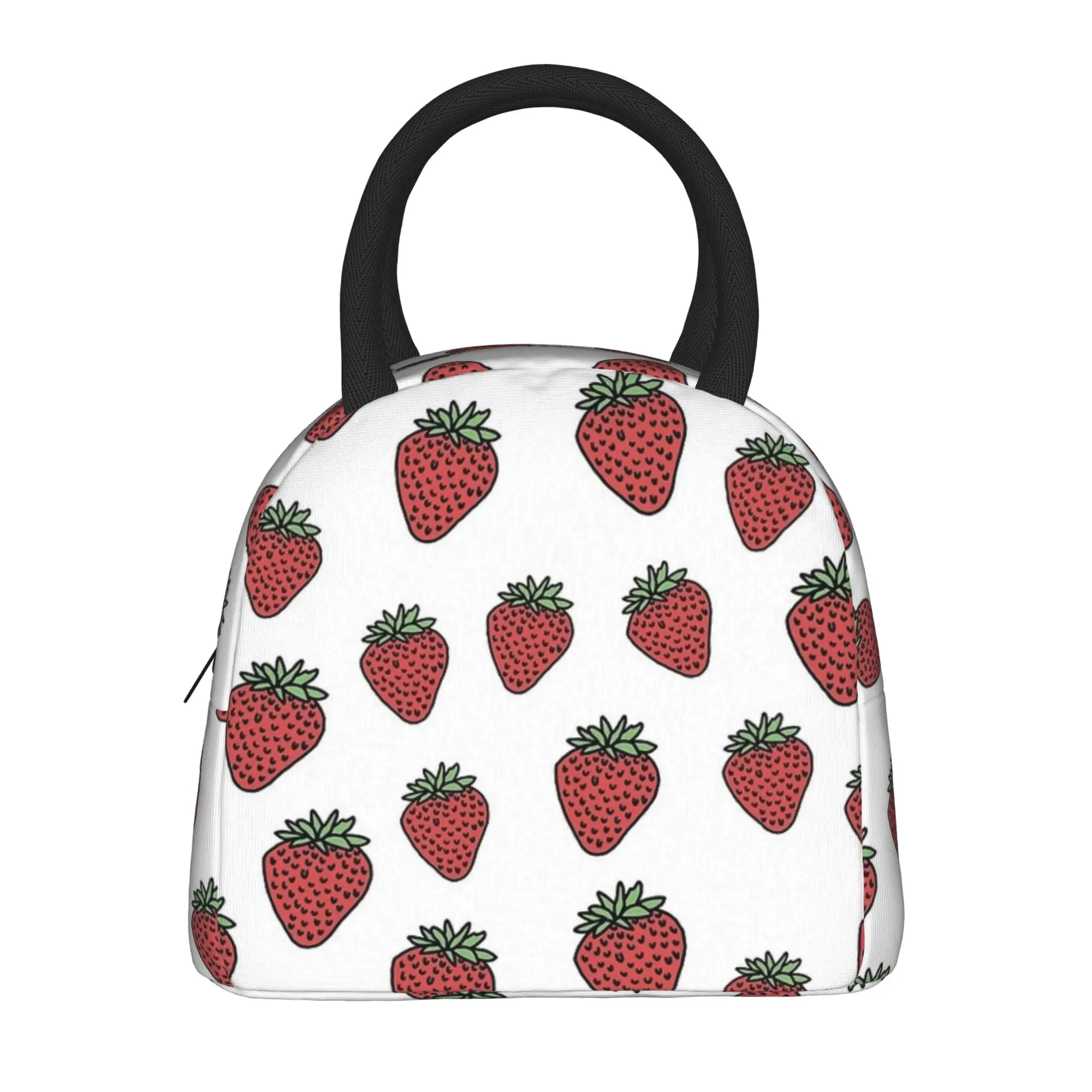 Strawberry Days  Insulated Lunch Bags Thermal Bag Lunch Container Cute Cartoon Fruit Lunch Box Tote Food Storage Bags