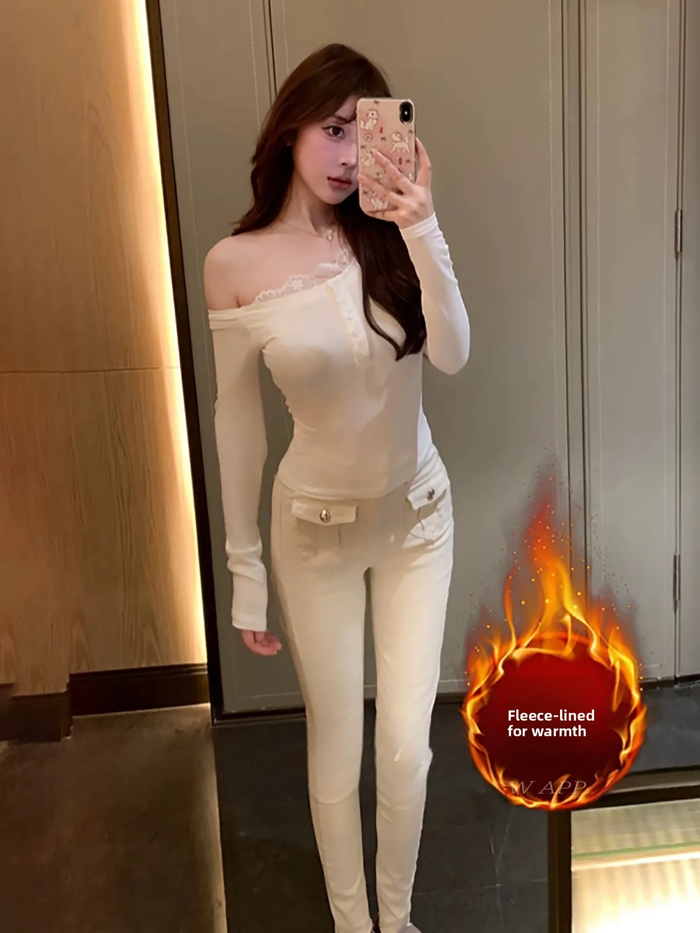 

High Waist Fce Lined Skinny Jeans Women's Autumn Winter Slim Fit Stretchy Denim Pants Cleanfit Sle Cotton Stretchy Fabric