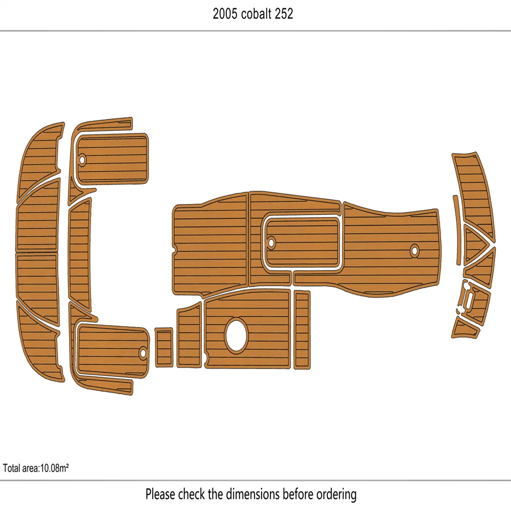 

2008-2013 Bayliner SD217 Кокпит Плавательная платформа, лук 1/4 дюйма, 6 мм, искусственный пол из пенопласта EVA