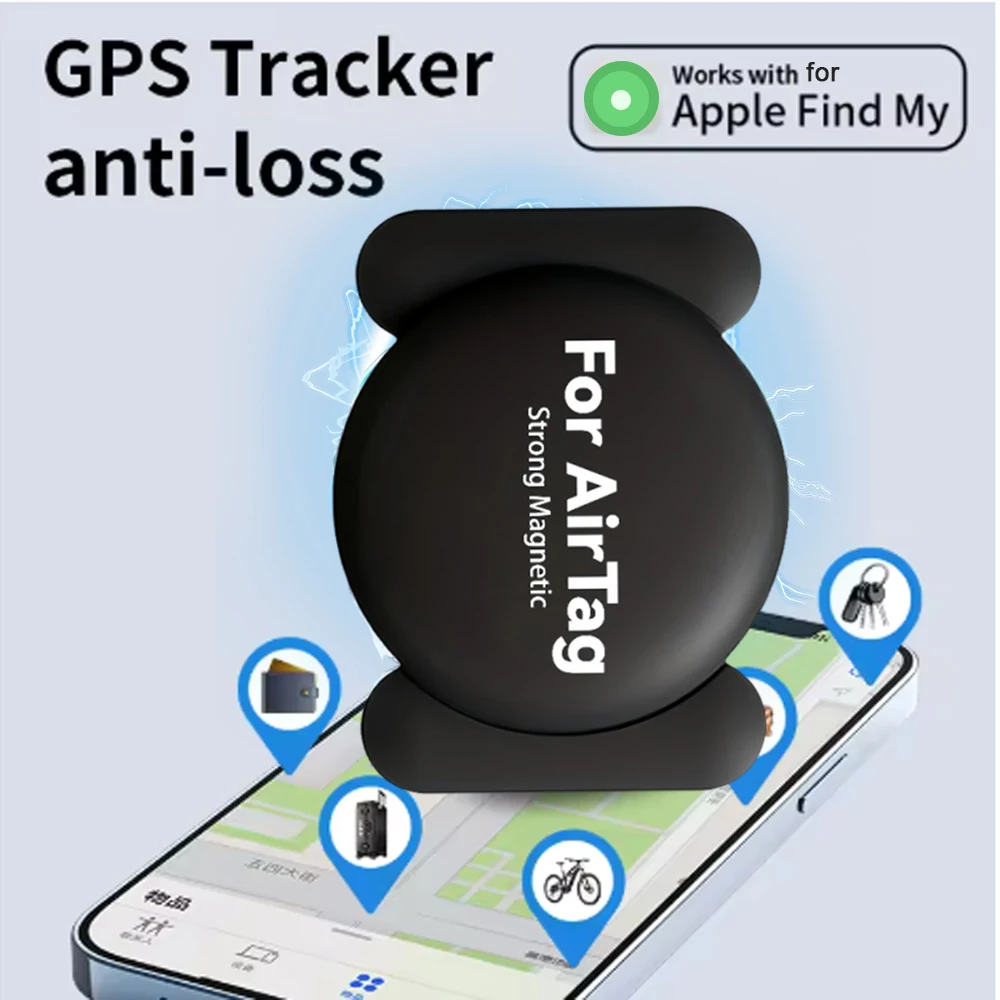 

Magnetic Mini Bluetooth GPS Tracker Smart Tag Works with for Apple Find My Only for iOS MFi Finder Item Locator for Car Luggage