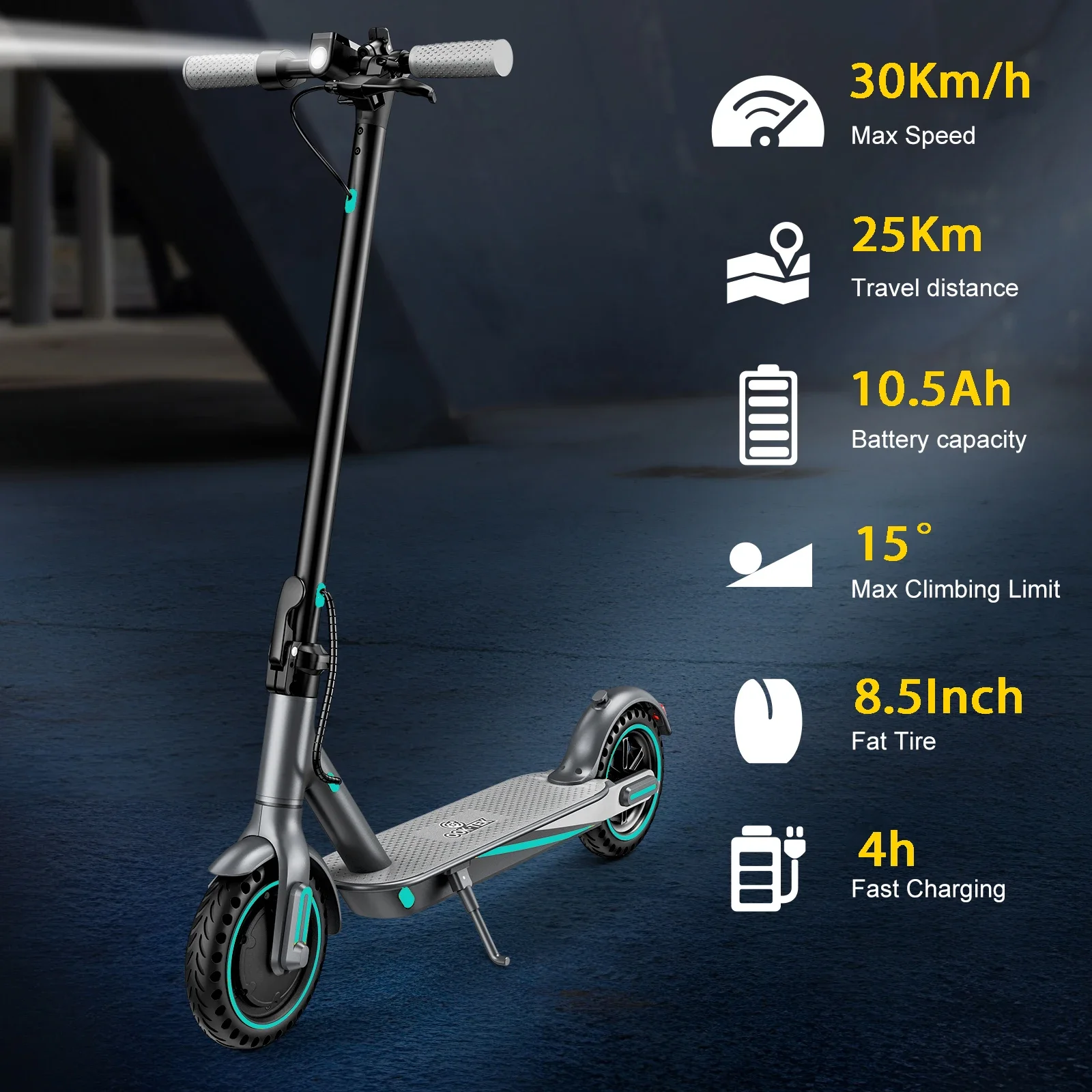 V8 E Scooter Electric Scooters with APP 350W Adult Foldable M365 Pro Trotinette Electric Scooter