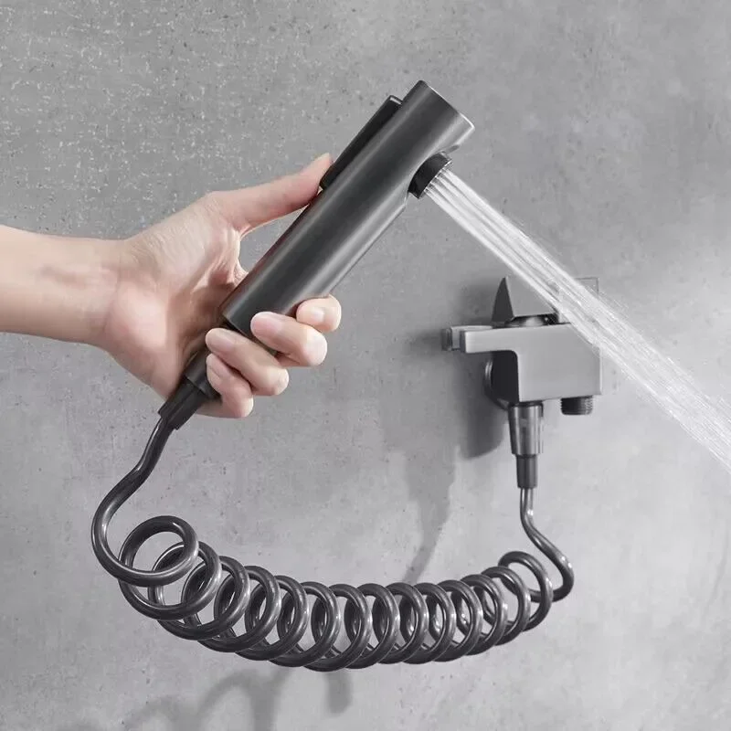 

'Deao best selling new design bathroom bidet shattaf 2 way brass double angle valve adapter with 2 switch water control