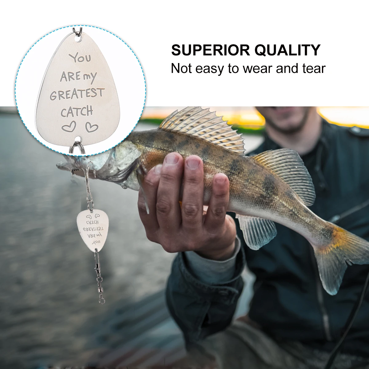 

Sturdy Custom Engraved Fishing Lure Hooks Keychains For Bag Backpack Decoration Durable Fishhook Gift Personalized Fishing Hook