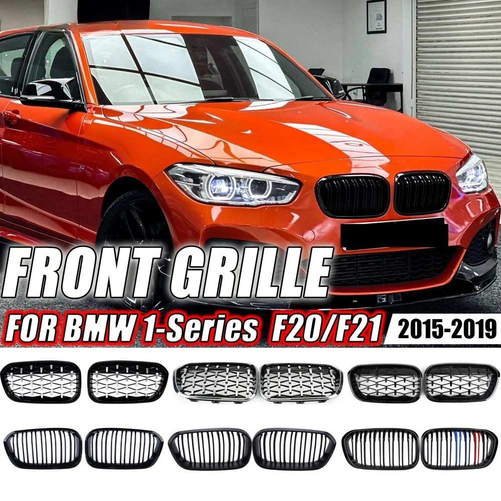 

Front Bumper Kidney Grille Racing Grills For BMW 1 Series F20 F21 2015-2019 Replacement Gloss Black Grilles