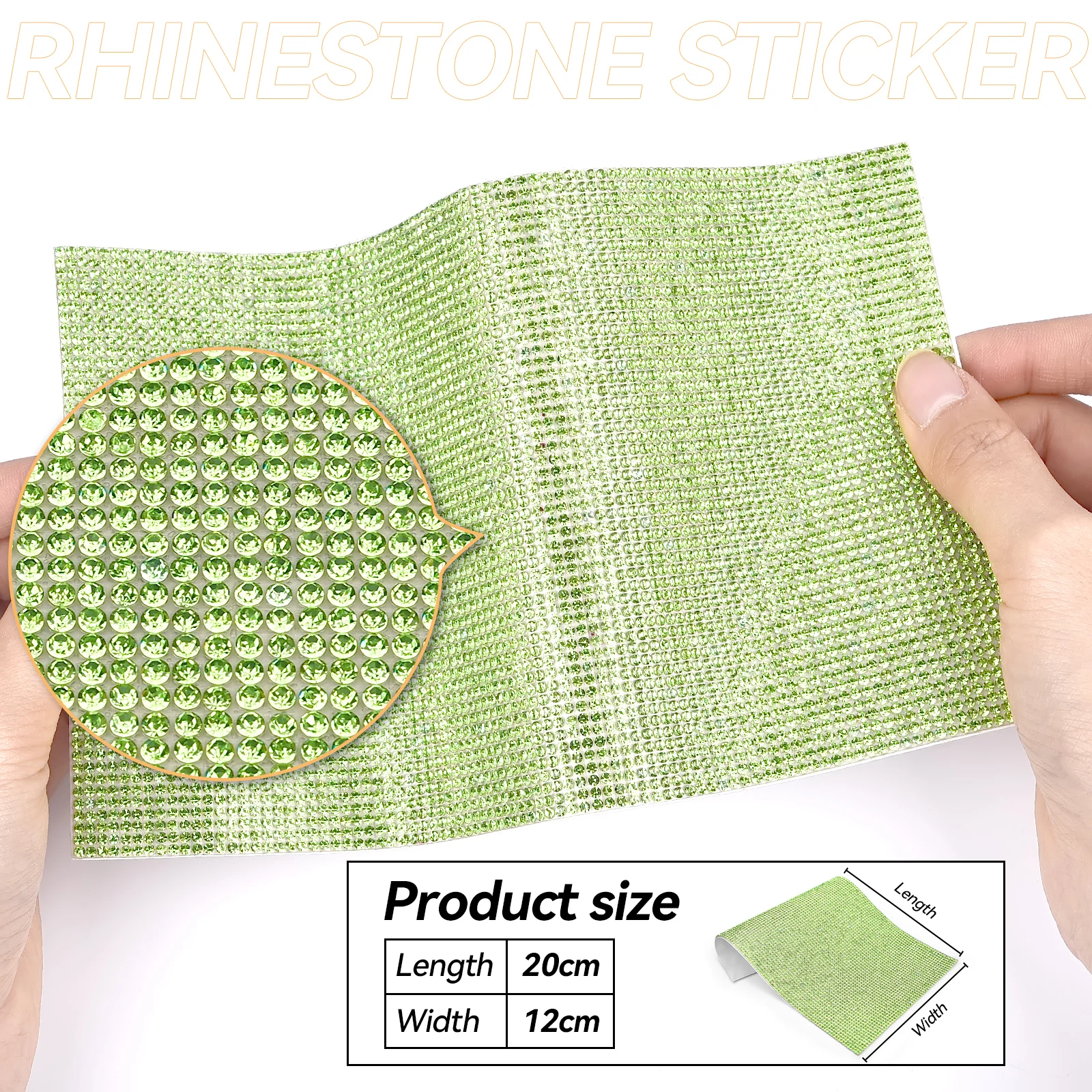 Self Adhesive Crystal Rhinestone Sticker Glass Decal Sheet Trim DIY Sticker Rhinestones Arts Crafts Car Tablet Phone Shoes Decor