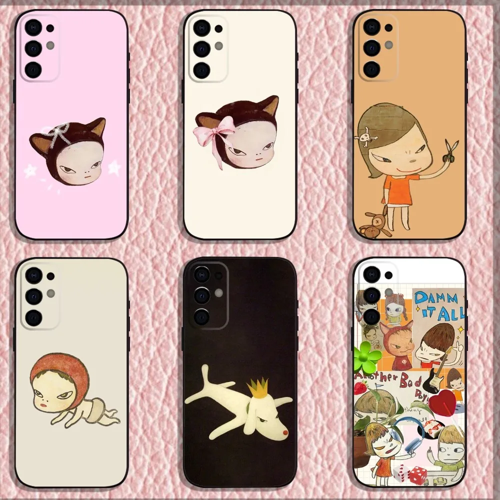 

Art Yoshitomo Nara Phone Case For Samsung S24,S21,S22,S23,S30,Ultra,S20,Plus,Fe,Lite,Note,10,9,5G Black Soft Shell