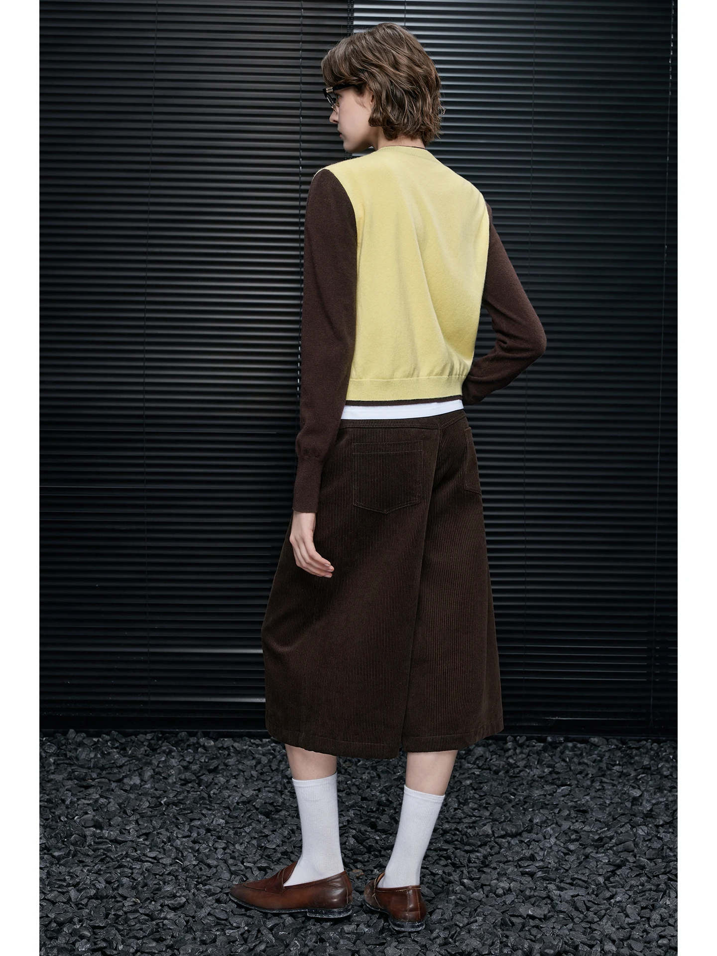 Faionable Woolen Knitted Sweater Fake Two-Piece Design Spring 2026 New Sle Color Colion Ele Street Sle Women's Wear