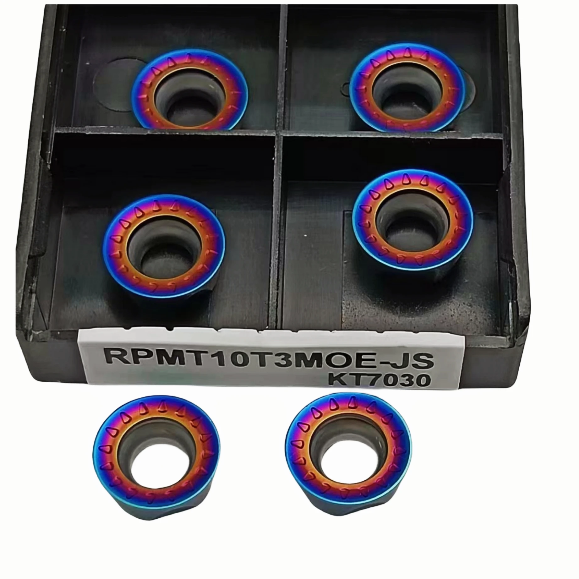 RPMT10T3MOE-JS RPMT1204MOE KT7030ของแท้ชิ้นส่วนเครื่องมือ mesin bubut CNC คาร์ไบด์แทรกเครื่องกลึงตัด