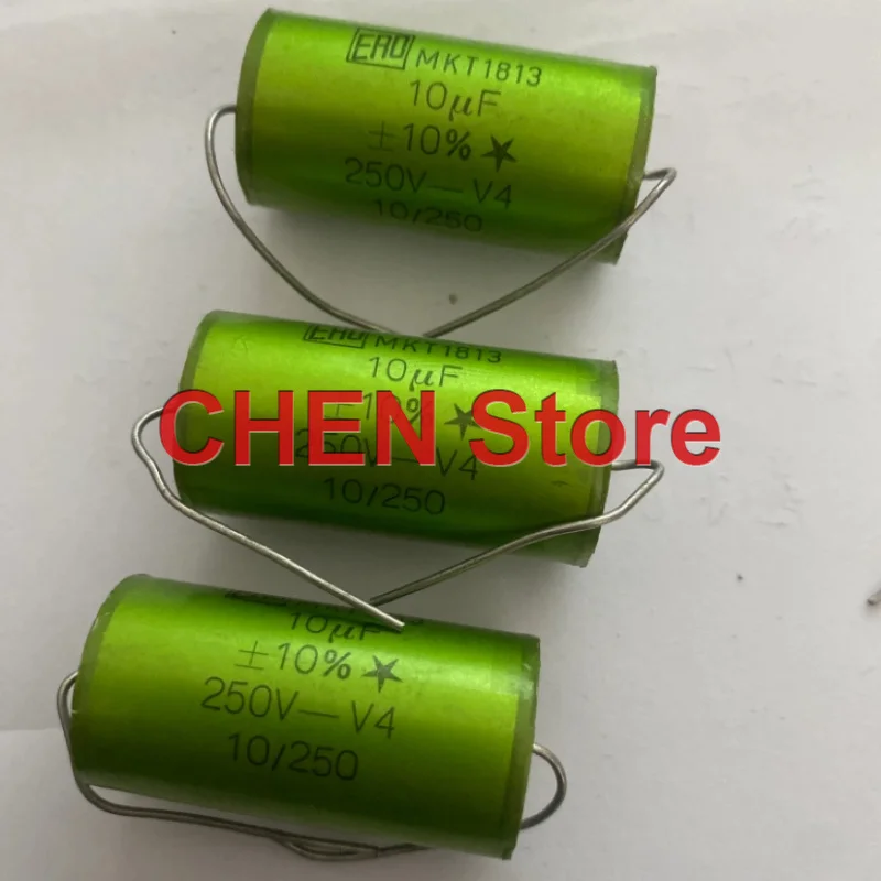 4PCS/10PCS Original VISHAY ERO MKT1813 10UF 250V 10% 20X40MM Audio axial capacitor MKT 250V10UF free shipping