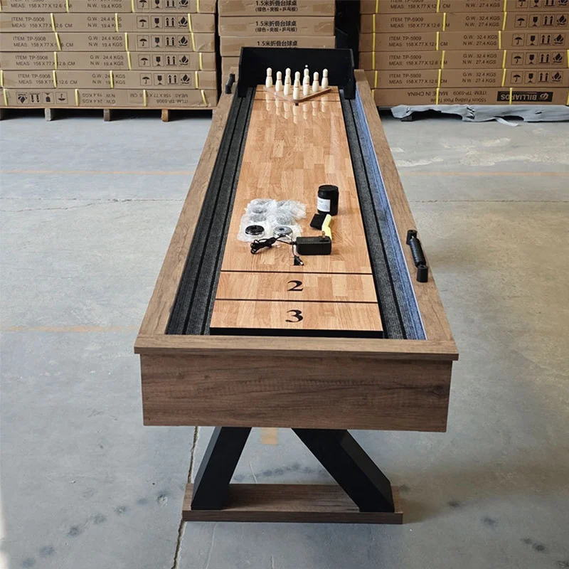 2026 Premium 9ft Indoor Shuffleboard Table 2 in 1 Bowling Game, New Style Solid Wood Track, Multiple Custom Sizes Optionalpromot