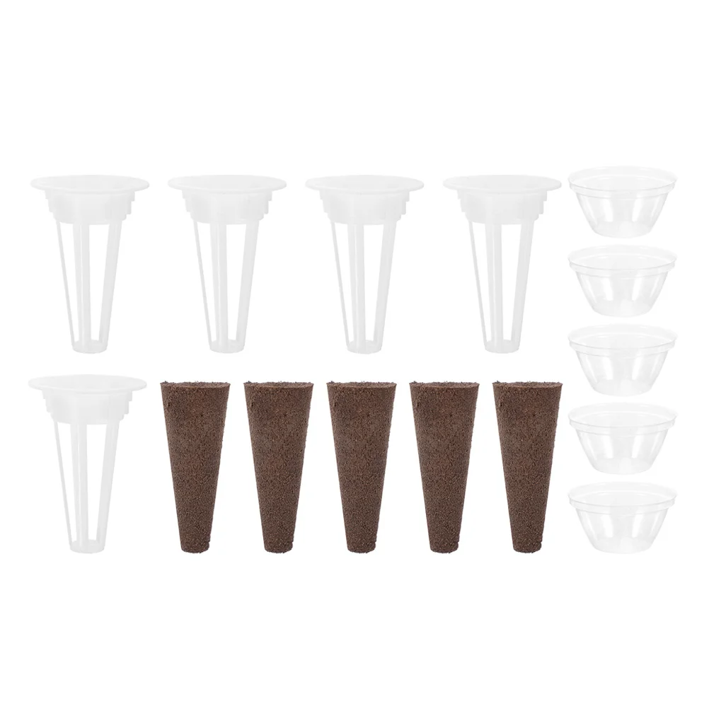 

1 set 1 Set Hydroponic Growing Basket Kit Sponge Lids For Indoor Plant Micro Container Net Pots Starter Garden Supplies