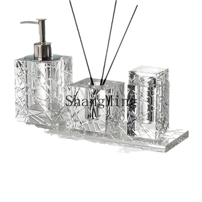 

PYH crystal bathroom wash set five-star hotel bathroom countertop storage luxury high-end ornaments