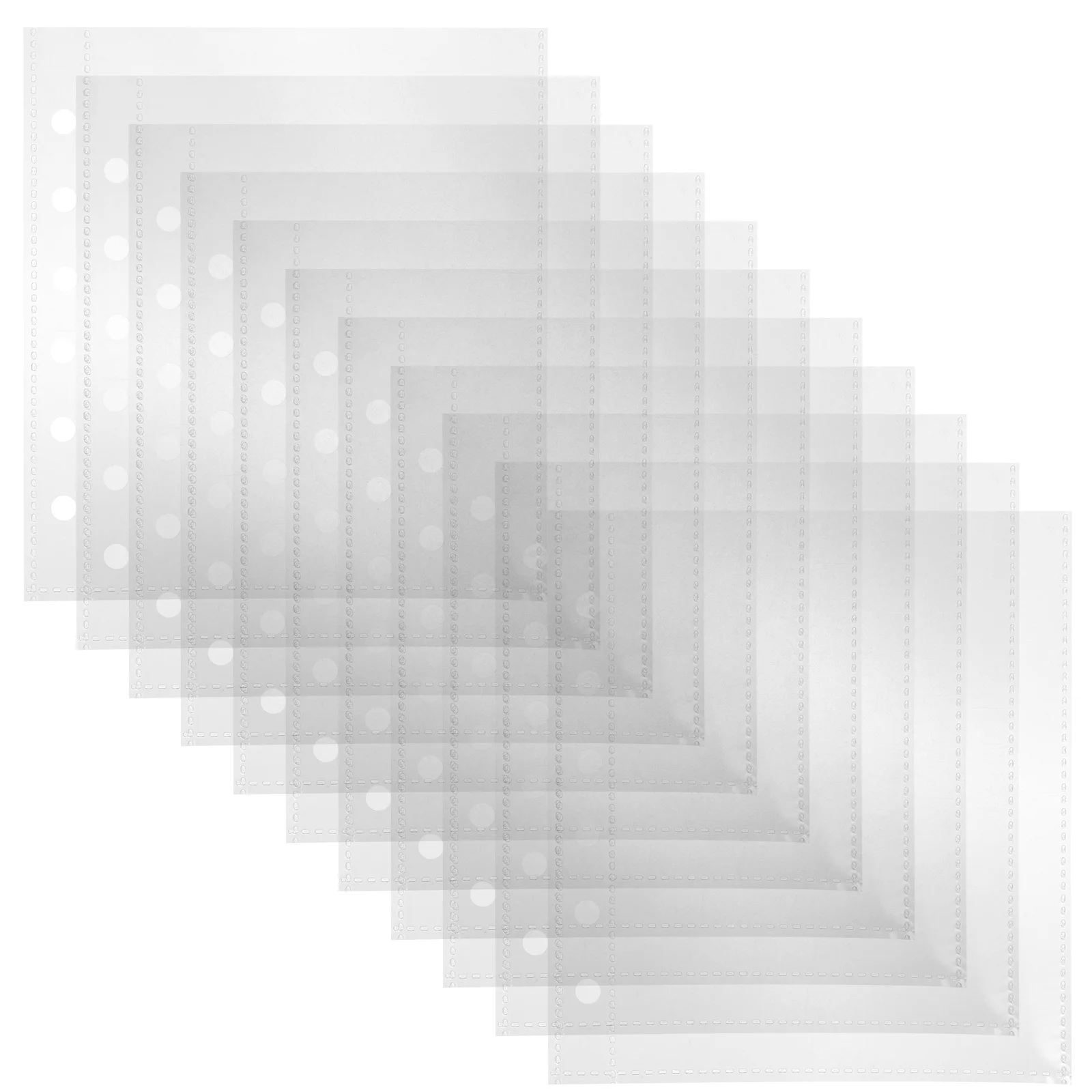 

50Pcs Scrapbook Refill Pages Hole-Punched Easy Album Refills Protective Sheets for Photo Album Scrapbook Supplies