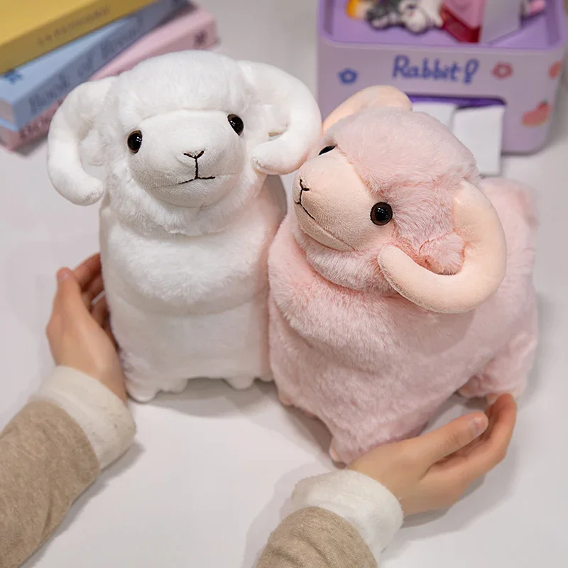 Jouets en peluche de mouton de simulation, oreiller en peluche d'alpacasso Kawaii, poupées en peluche douces, joli cadeau de décoration d'anniversaire, 25 cm, 35 cm, 45cm